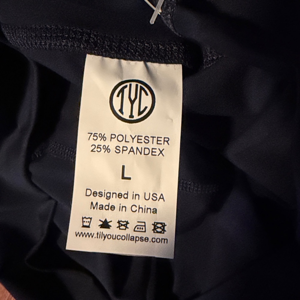 Til You Collapse Original Effortless Classic Leggings Navy Large - Picture 10 of 10